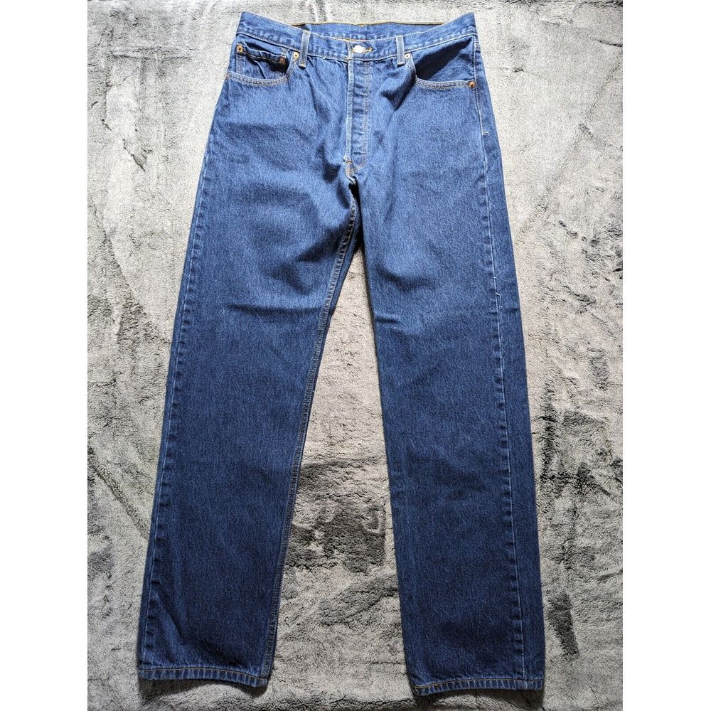 Levi's 501XX Button Fly Straight Leg Jeans Men's Size 38 Dark Wash